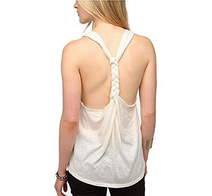 Ideology Womens Braid Back Tank Top