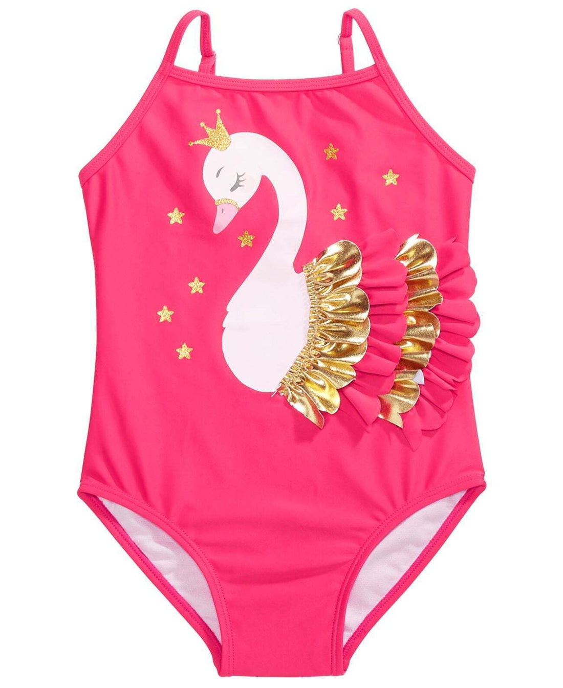 Solo Toddler Girls One Piece Swan Swimsuit