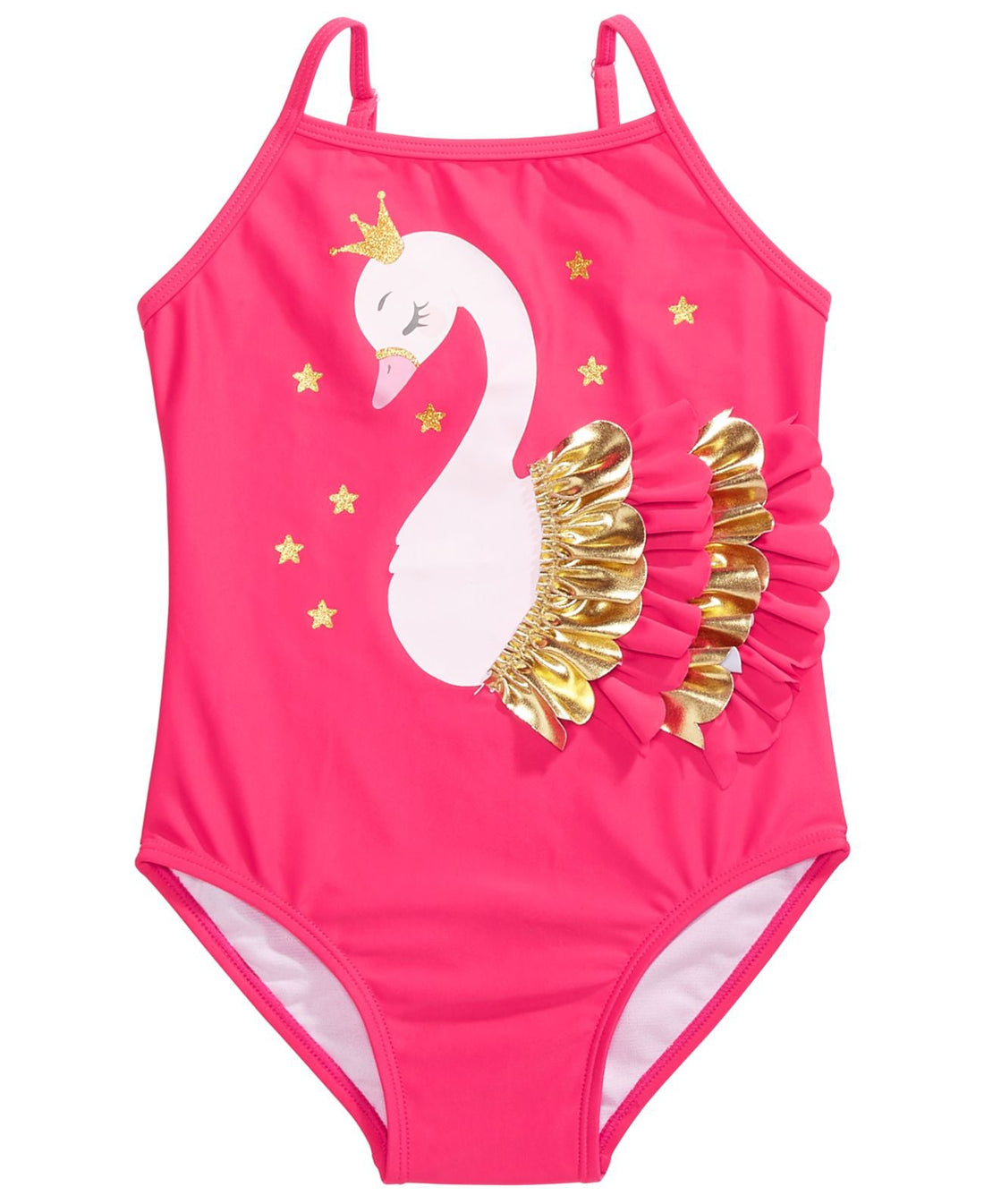 Solo Toddler Girls One Piece Swan Swimsuit