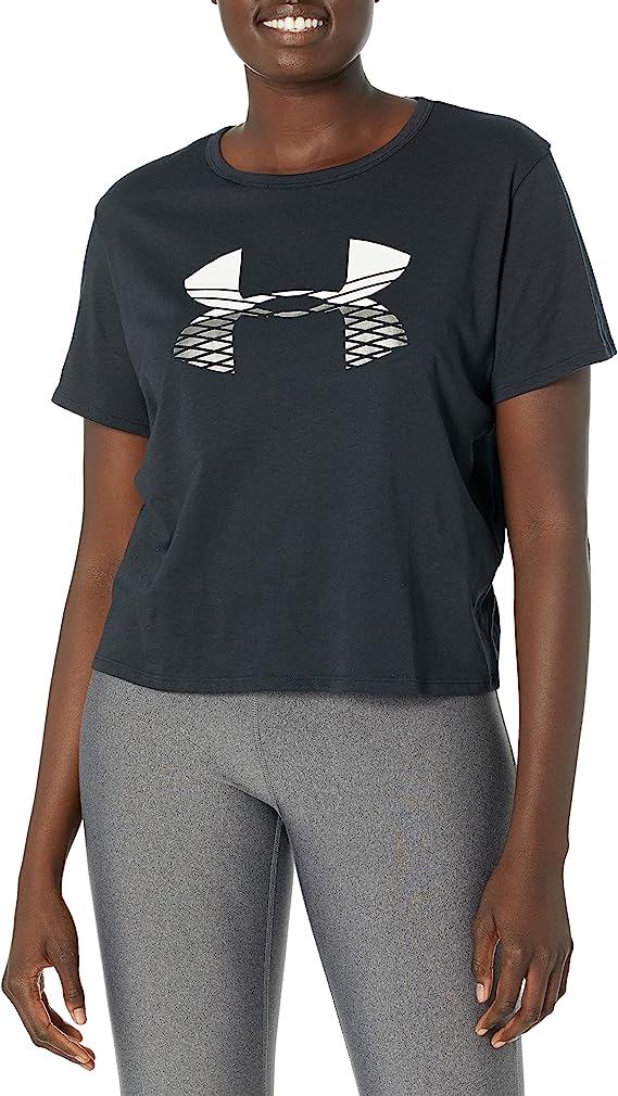 Under Armour Womens Printed logo Cropped T-Shirt