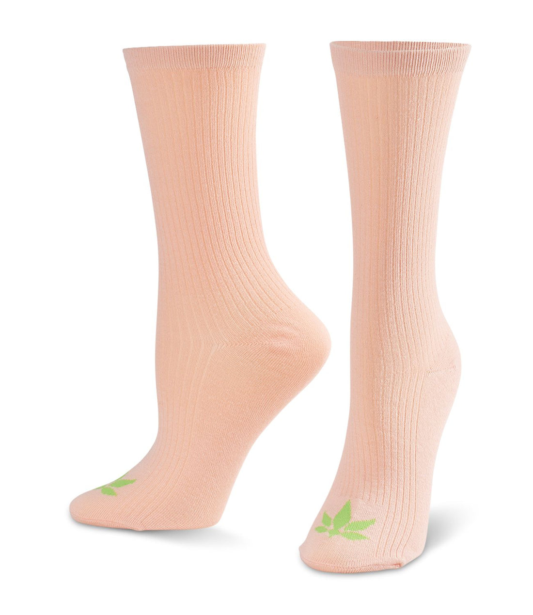 HUE Womens Theracom Ribbed Night Crew Socks,1 Pack,Size C,Color Light Pink