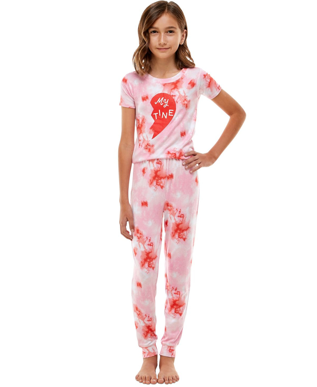 Roudelain Big Girls Matching Mommy & Me Whisper Luxe T-Shirt & Jogger Pants Paja