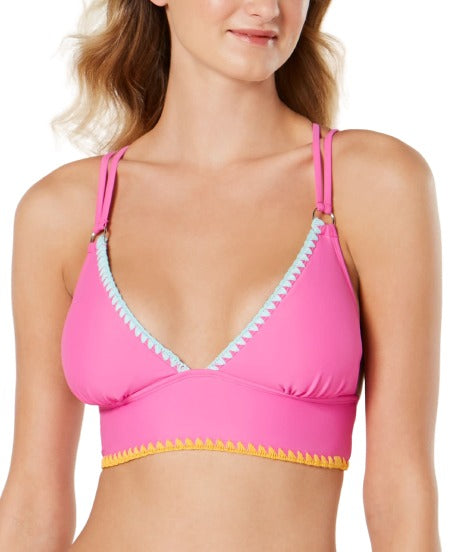 Hula Honey Juniors Shell Stitch Solid Midkini Top