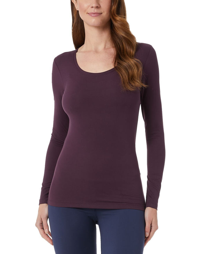 32 DEGREES Womens Cozy Heat Scoop-Neck Top