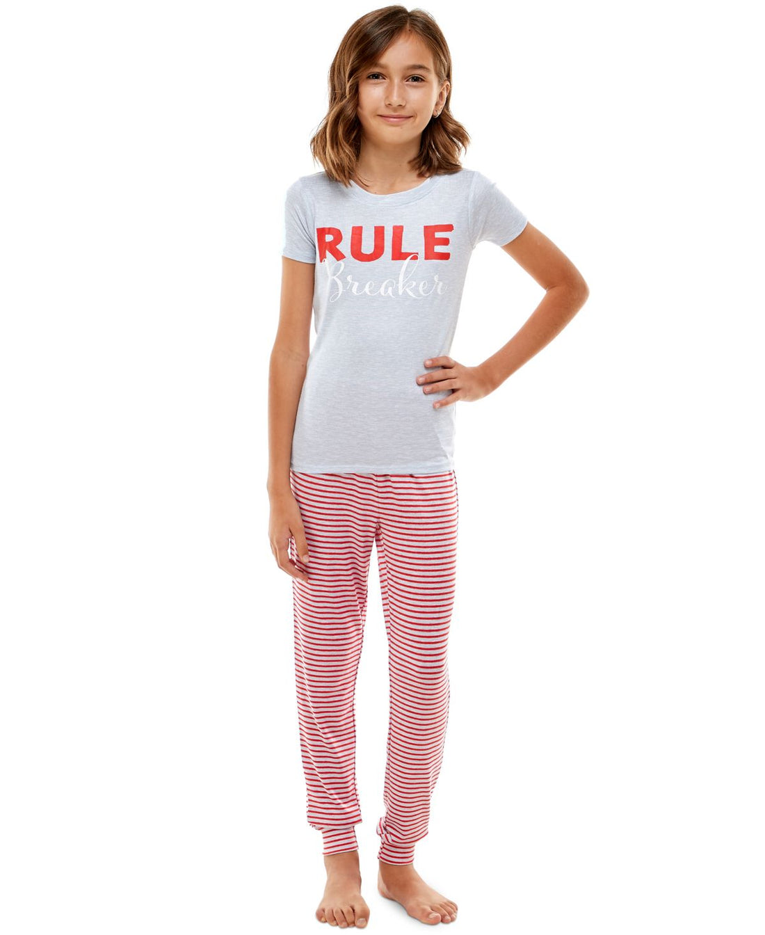 Roudelain Big Girls Matching Mommy & Me Whisper Luxe T-Shirt & Jogger Pants Paja