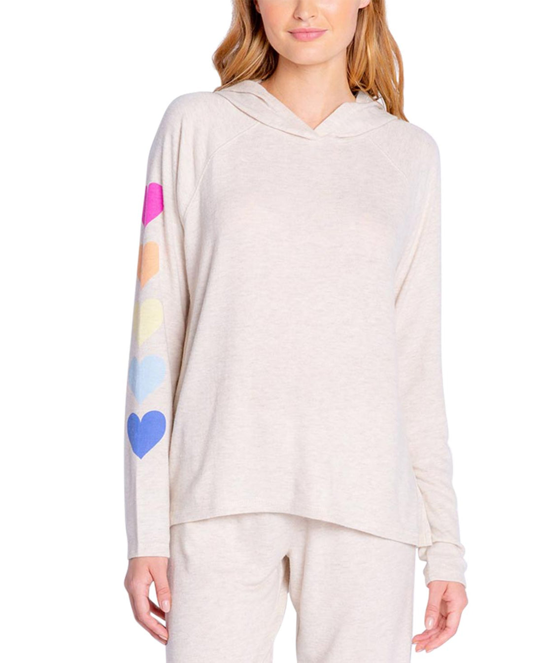 Insomniax Womens Butter Jersey Graphic Print Hooded Loungewear Sweatshirt