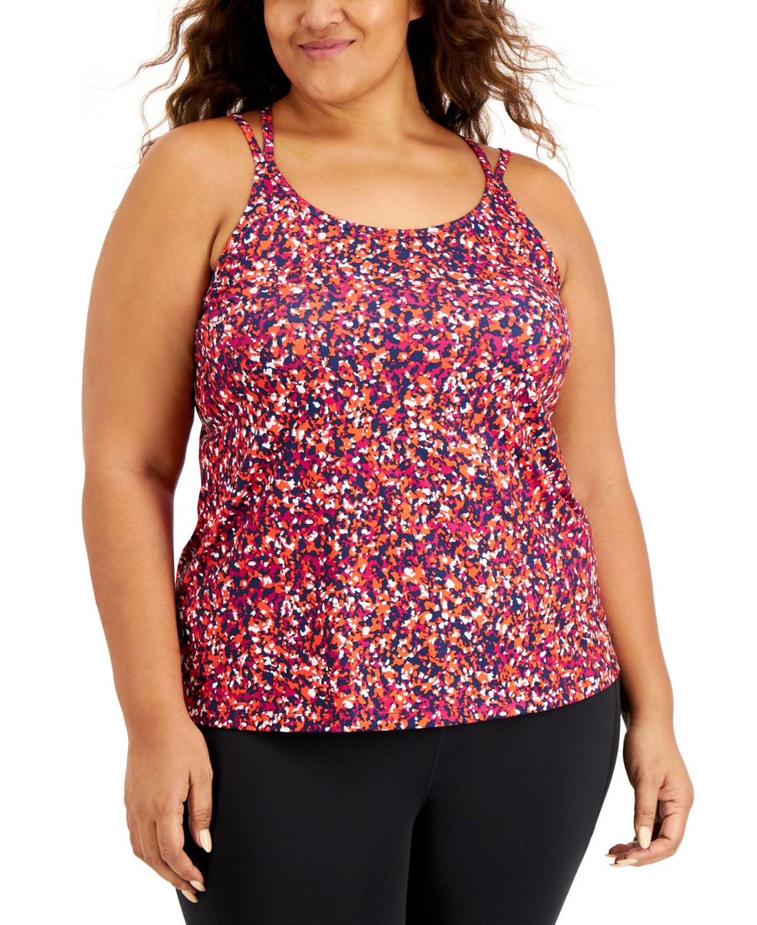 allbrand365 designer Womens Activewear Plus Size Printed Performance Tank