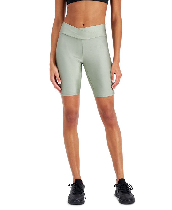 Jenni by Jennifer Moore Womens On Repeat Crossover Waist Bike Shorts