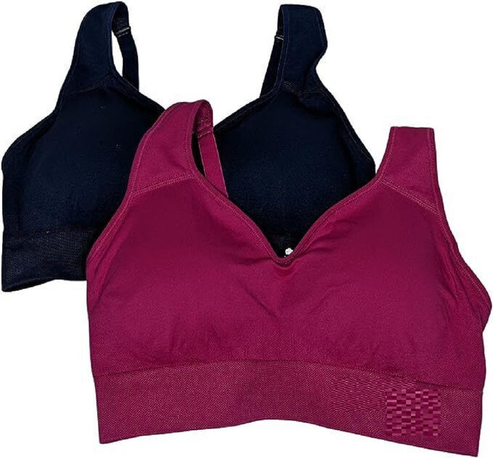 PUMA Womens Removable Cups Racerback Sports Bra 2 Pack