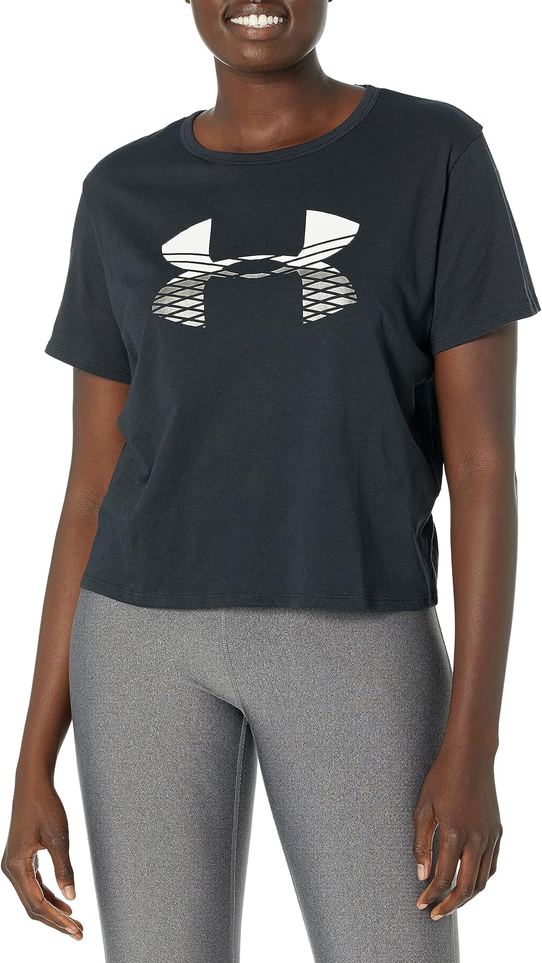 Under Armour Womens Printed logo Cropped T-Shirt