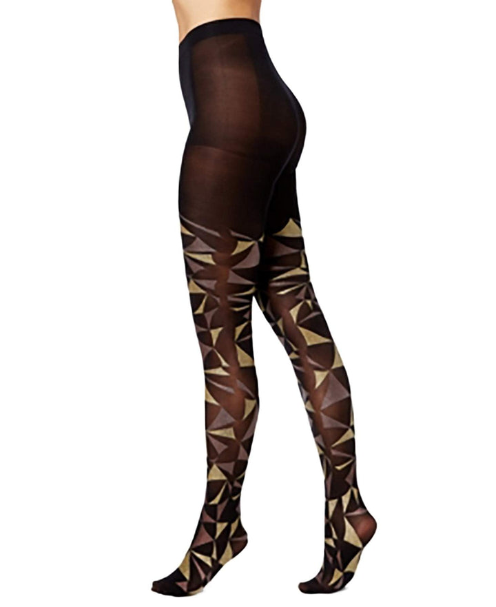 HUE Womens Geo Glitter Printed Tights