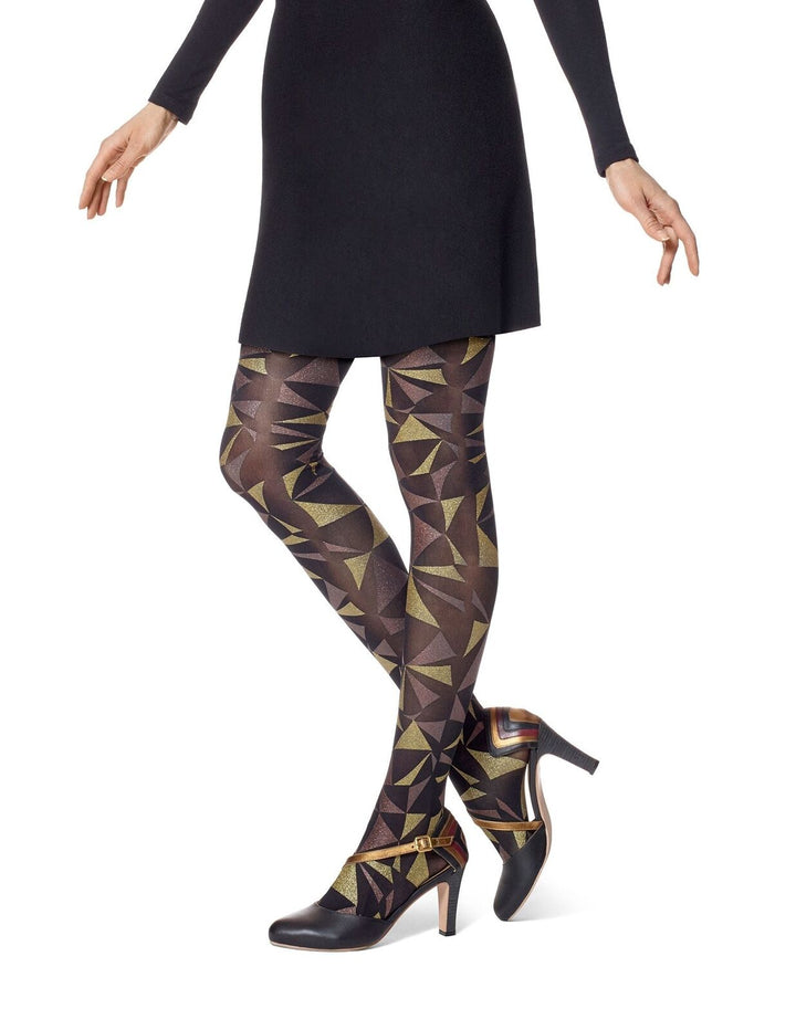 HUE Womens Geo Glitter Printed Tights