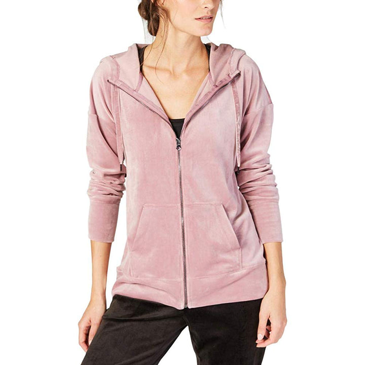 Ideology Womens Velour Zip Hoodie