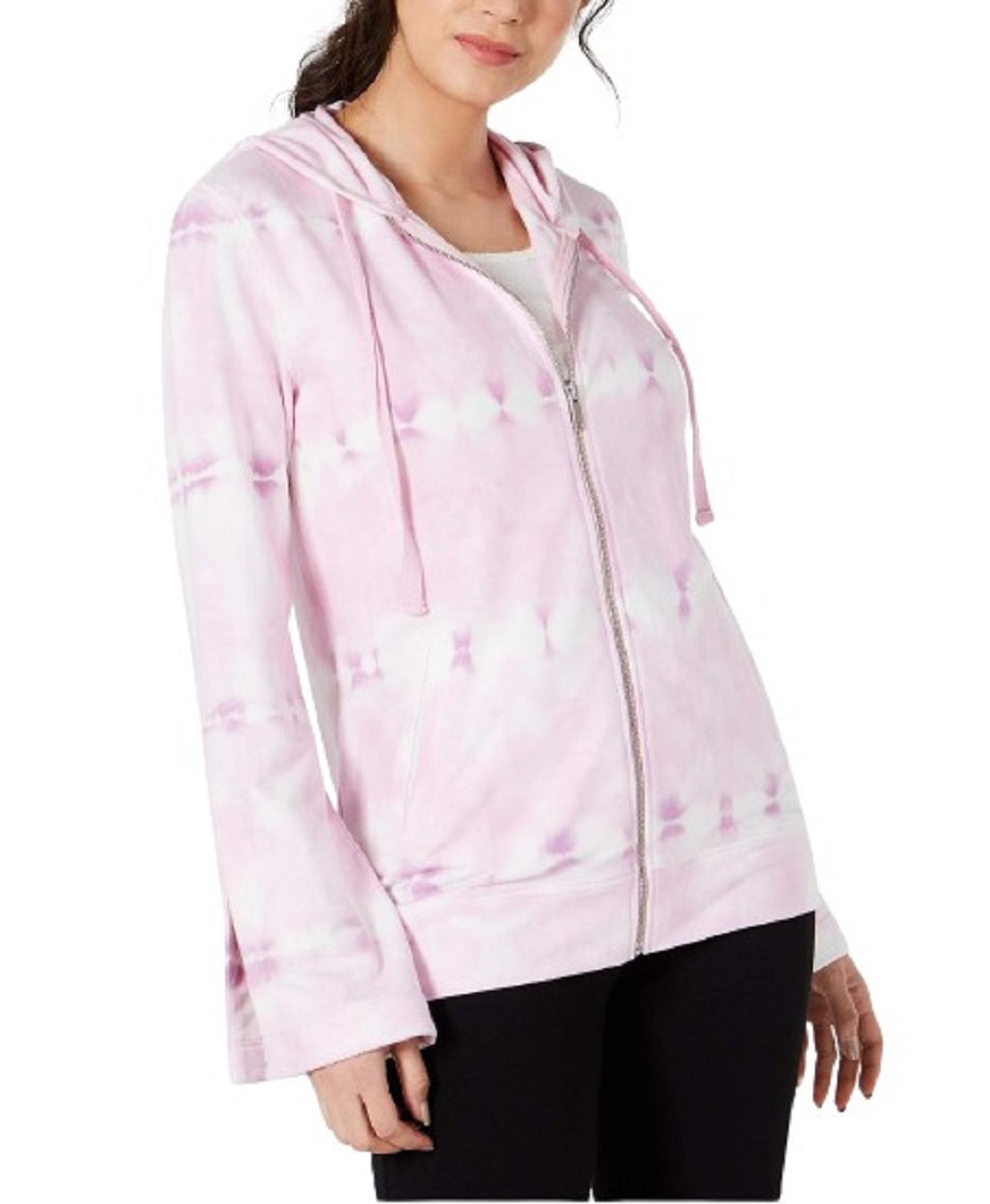 Ideology Womens Tie dyed Bell sleeve Hoodie