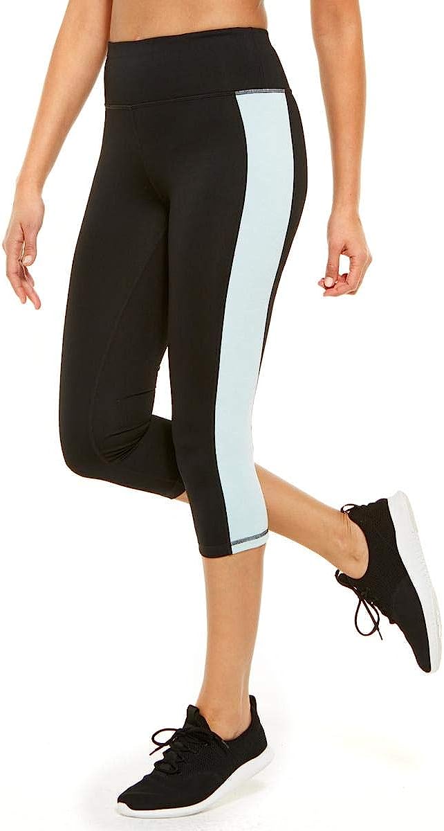 Ideology Womens Colorblocked Cropped Leggings