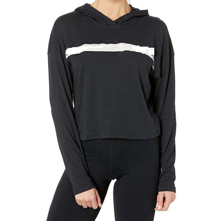 Under Armour Womens Activewear Logo Taped Cropped Hoodie