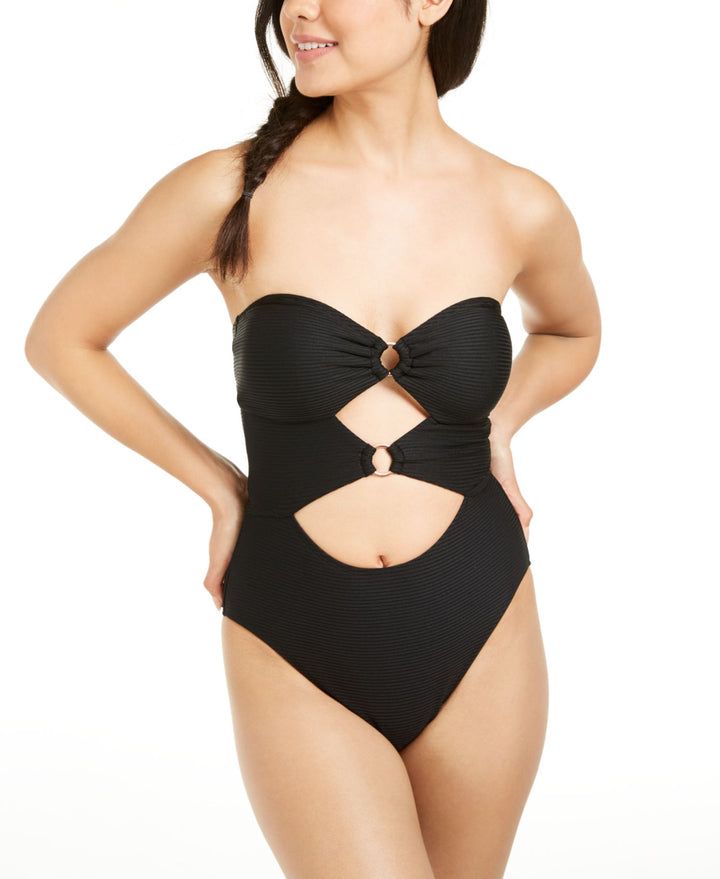 Hula Honey Juniors Ribbed One Piece Swimsuit