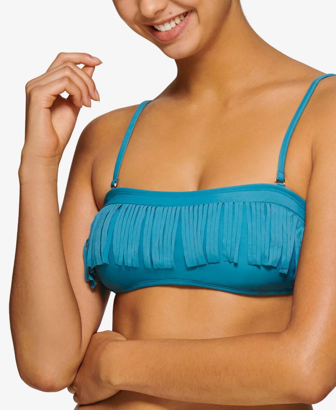 Hula Honey Juniors Fringe Bandeau Swim Top