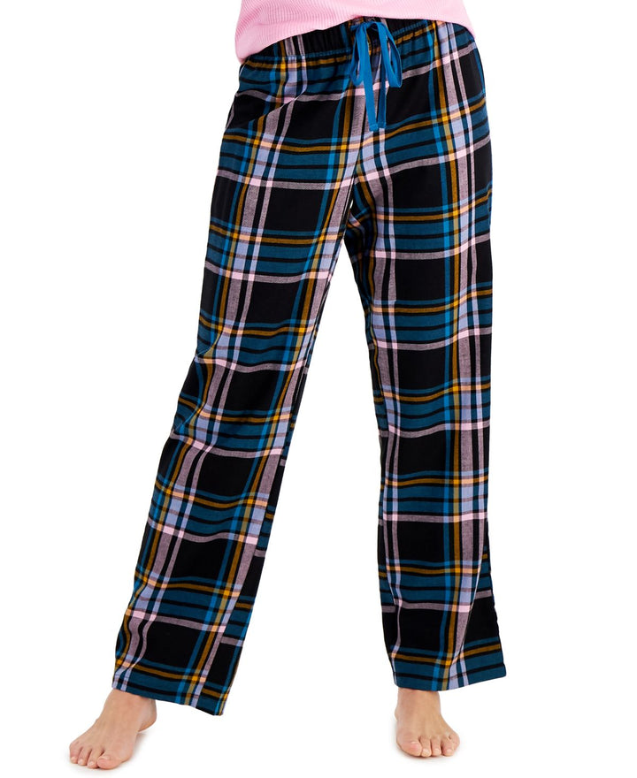 Jenni Womens Cotton Woven Plaid Pajama Pants