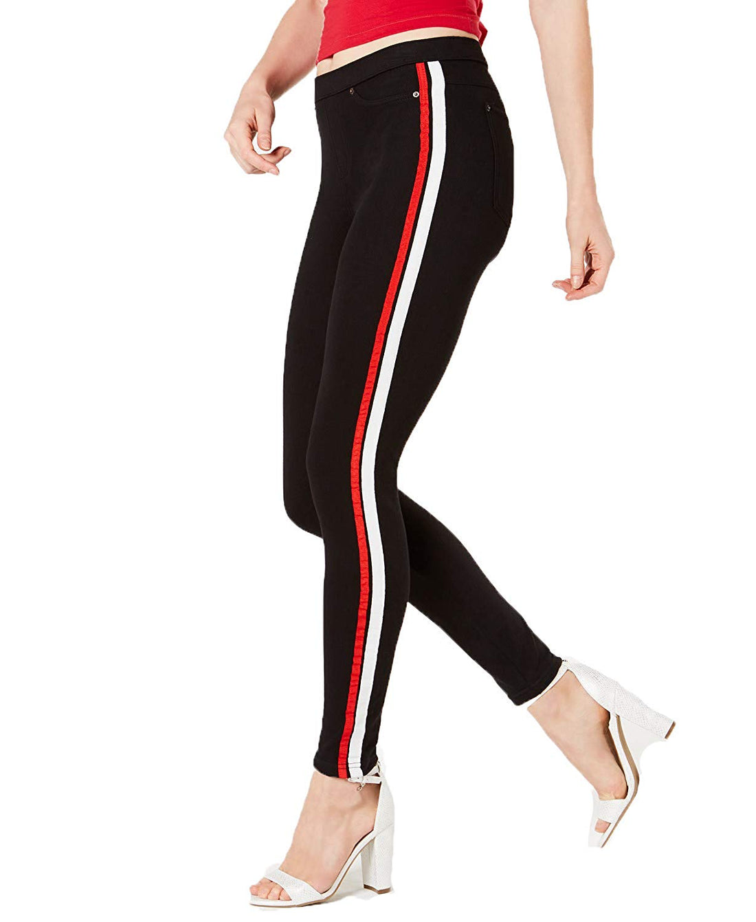 Hue Womens Racer Stripe Original Denim Leggings