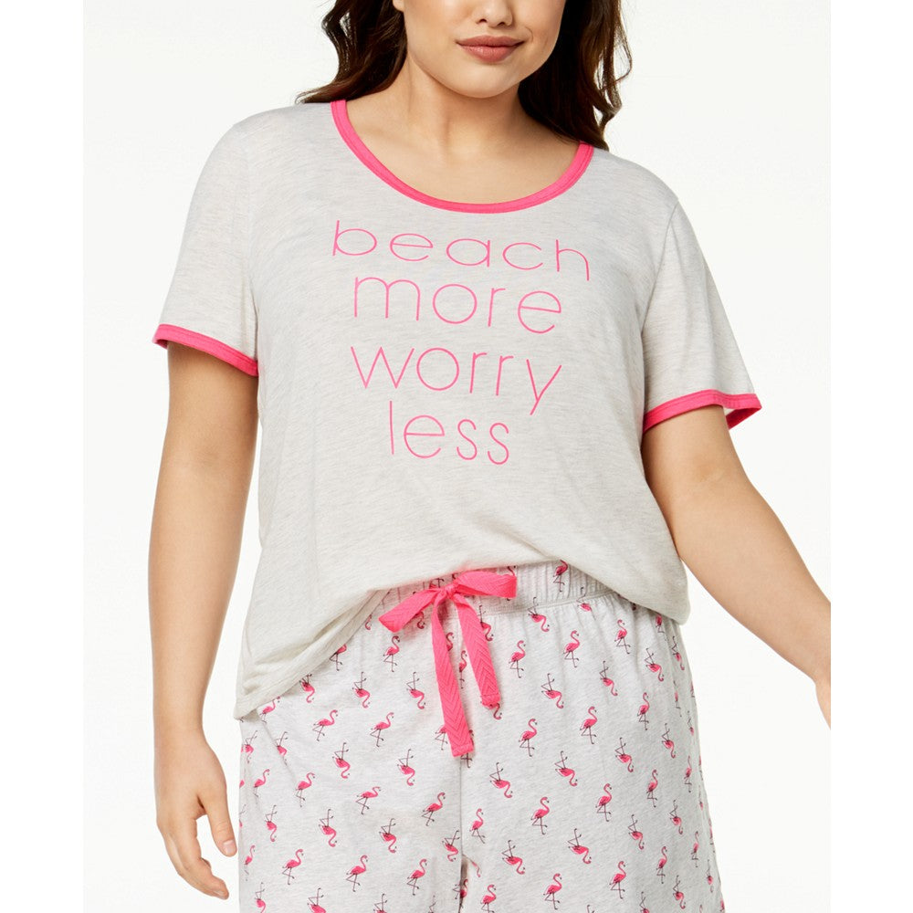 Jenni by Jennifer Moore Womens Sleepwear Graphic Print Pajama Top Only,1-Piece