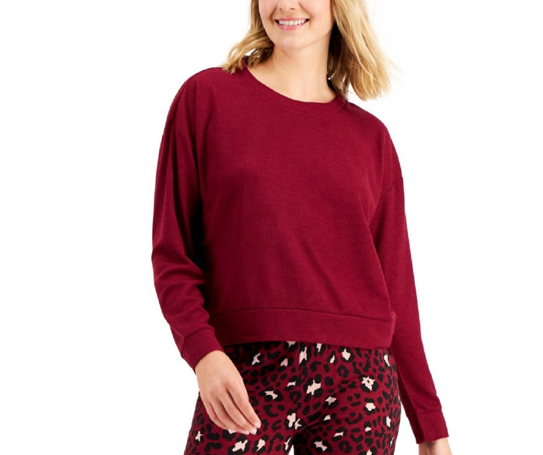 Jenni Womens Long Sleeve Waffle Pajama Top Only,1-Piece