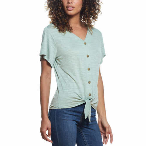 Weatherproof Vintage Womens Tie Front Top