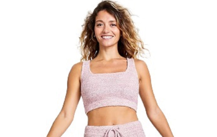 Jenni Womens Fuzzy Knit Crop Top