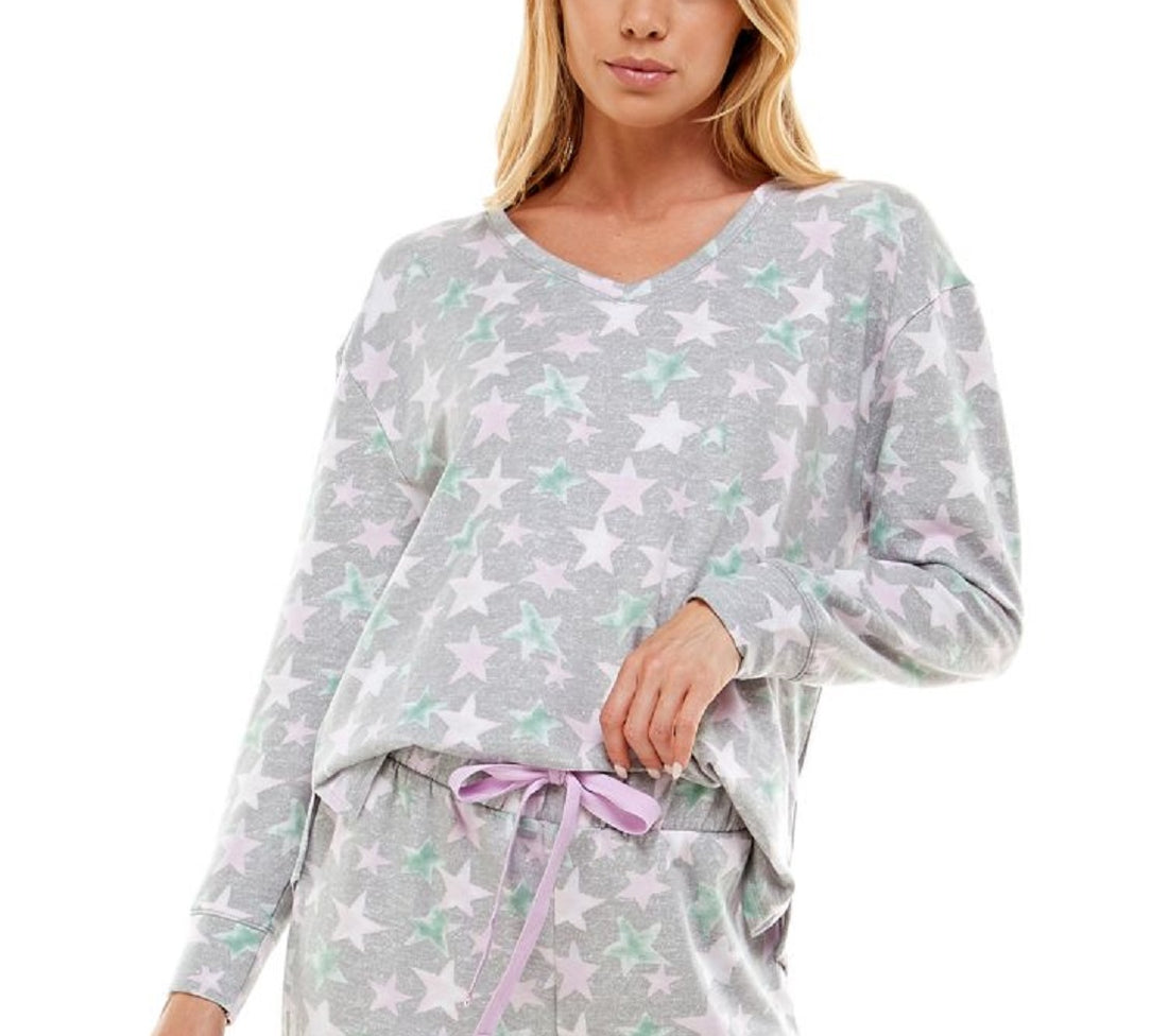 Roudelain Womens Printed Brushed Butter Pajama Top Only,1-Piece