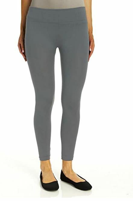 HUE Womens Brushed Fleece Seamless Leggings