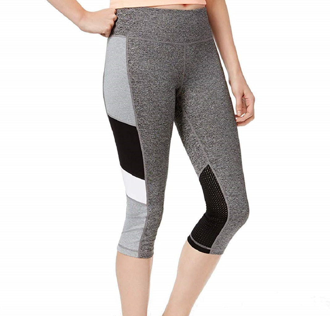 Ideology Womens Melange Colorblocked Leggings