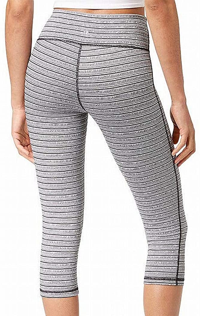 Ideology Womens Striped Cropped Leggings