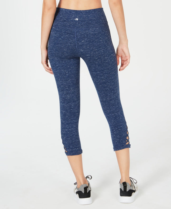 Ideology Womens Lattice Cutout Cropped Leggings