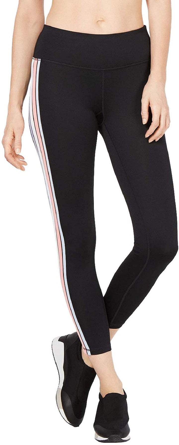 Ideology Womens Varsity Stripe Cropped Leggings