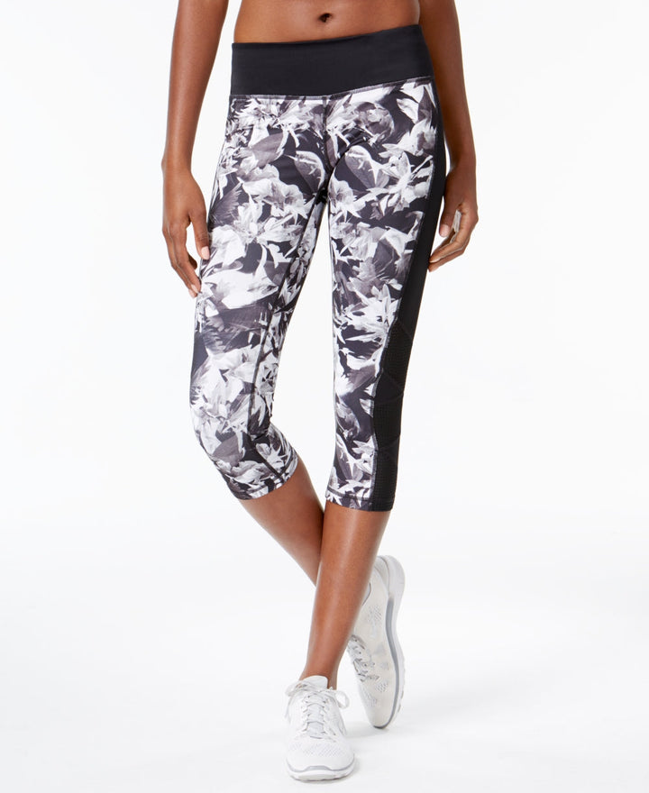 Ideology Womens Floral Cropped Athletic Leggings