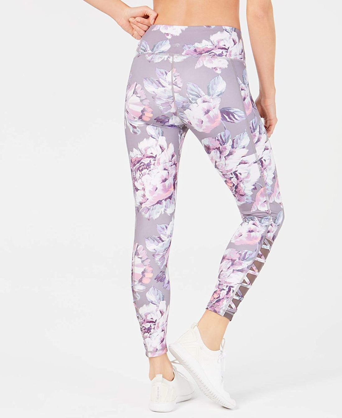 Ideology Womens Explode Printed High Rise Cutout Leggings