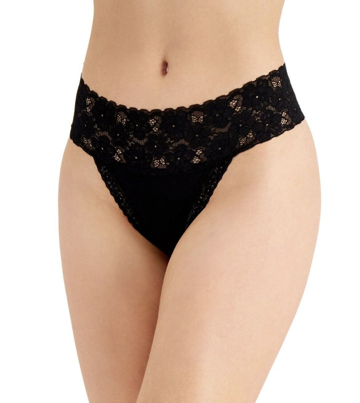 Jenni Womens Wide-Lace-Waist Thong Underwear