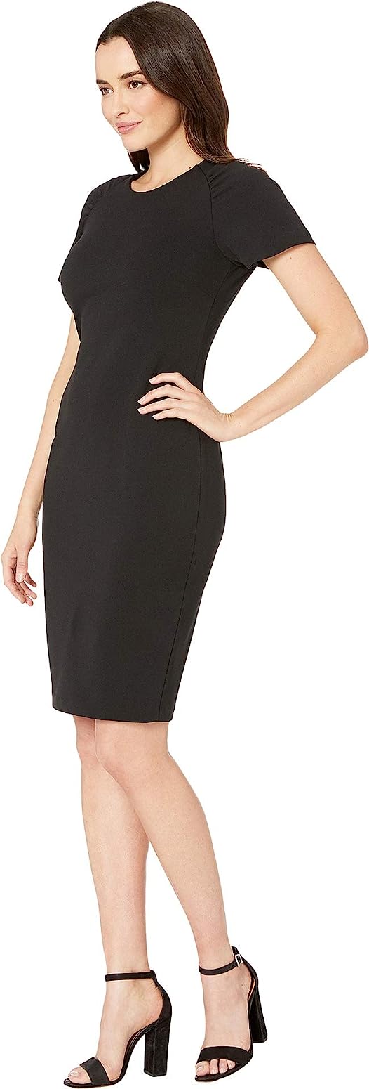 Calvin Klein Womens Cap Sleeve Solid Dress