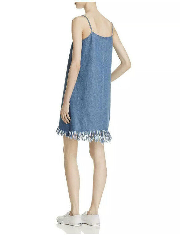 Sadie & Sage Womens Frayed Hem Denim Dress