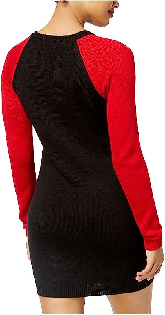 Ultra Flirt Womens Ikeddi Distressed Holiday Sweater Dress