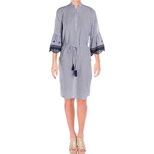 LAUREN RALPH LAUREN Womens Embroidered Quarter Button Down Casual Dress