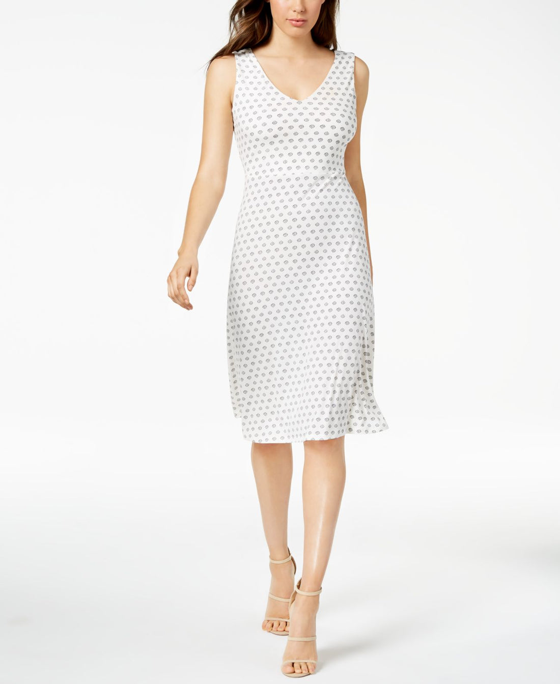 Vince Camuto Womens Crisscross Back a Line Dress