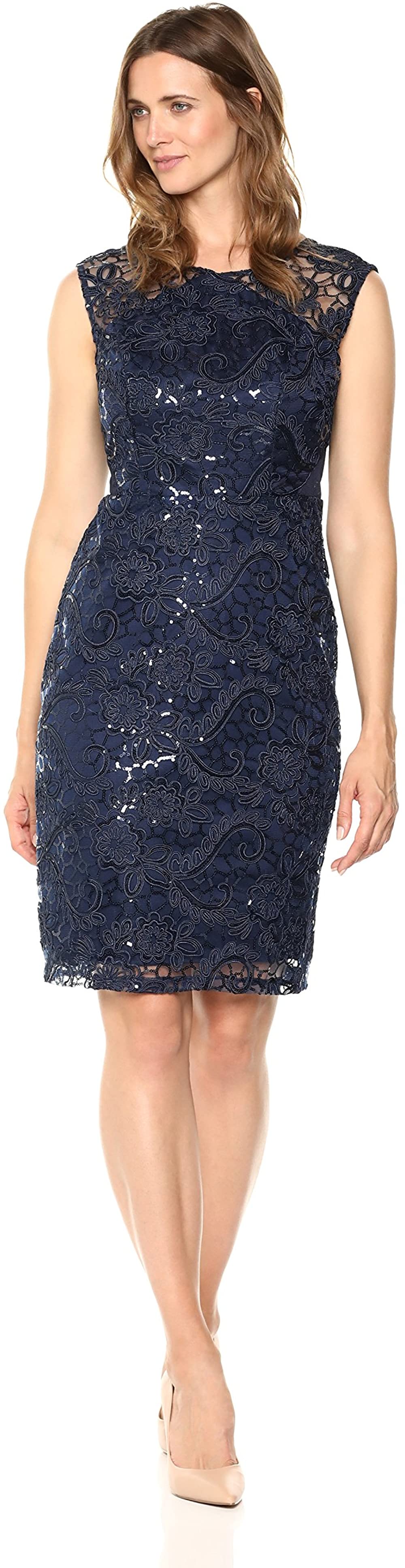 Ignite Womens Sequin Embellished Dress