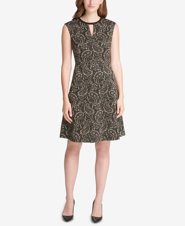 Tommy Hilfiger Womens Paisley Print A Line Dress