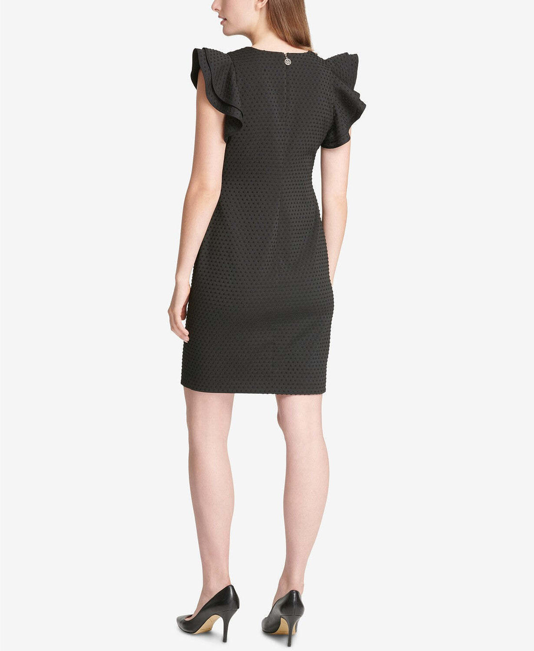 Tommy Hilfiger Womens Flutter Sleeve Shift Dress