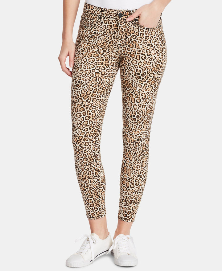 William Rast Womens Animal Printed Ankle Skinny Jeans