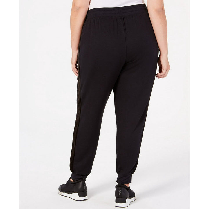 allbrand365 designer Womens Activewear Plus Size Velour Striped Joggers