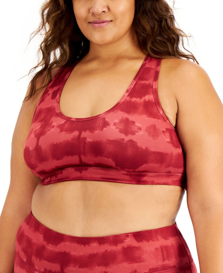 allbrand365 designer Womens Activewear Plus Size Tie-Dyed Sports Bra