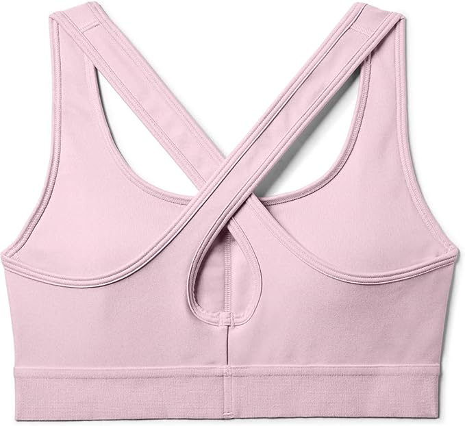 Under Armour Womens Heathered Cross Back Medium Support Compression Sports Bra