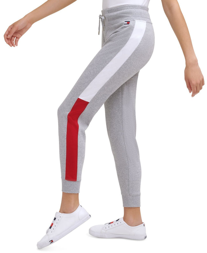 Tommy Hilfiger Womens Flag Color Block Terry Joggers